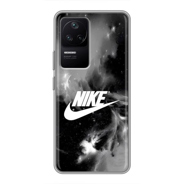 Чехол с логотипом Найк на Xiaomi POCO F4 (5G) – Найк дымчатый