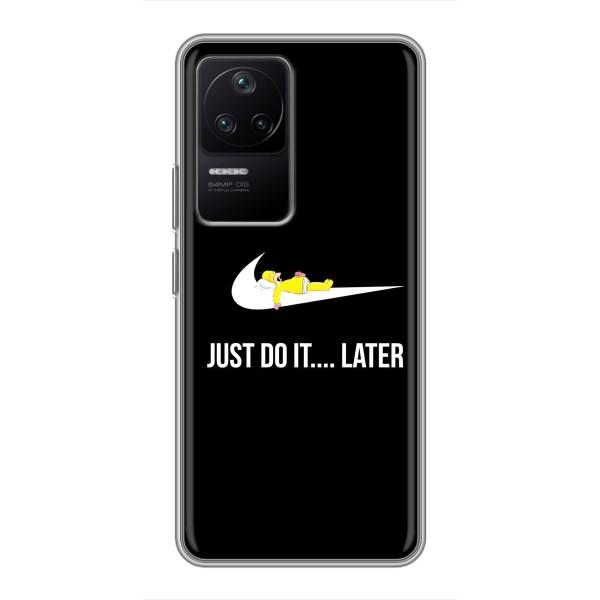 Чехол с логотипом Найк на Xiaomi POCO F4 (5G) – Nike just do it