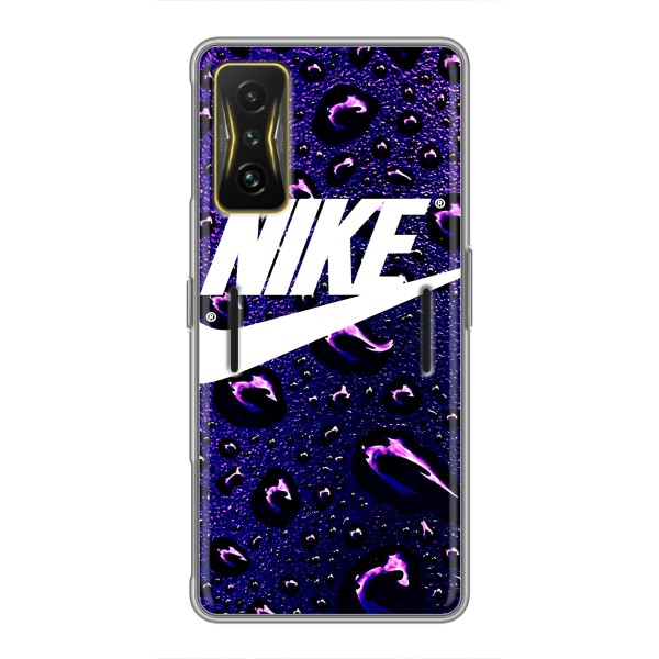 Чехол с логотипом Найк на Xiaomi POCO F4 GT – Найк на фиолетовом