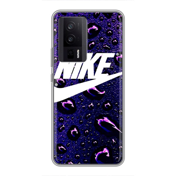 Чехол с логотипом Найк на Xiaomi POCO F5 Pro – Найк на фиолетовом