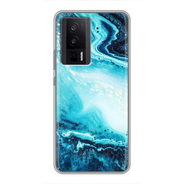 Мраморний чехол на Xiaomi POCO F5 Pro (VPrint) – Блакитний мрамор