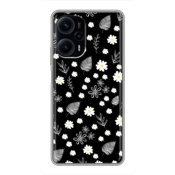 Чехлы с тематикой "ЦВЕТЫ" на Xiaomi POCO F5 – цветение на чорном