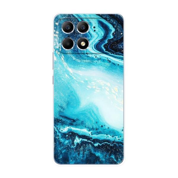 Мраморный чехол на Xiaomi POCO F6 (VPrint) – Голубой мрамор