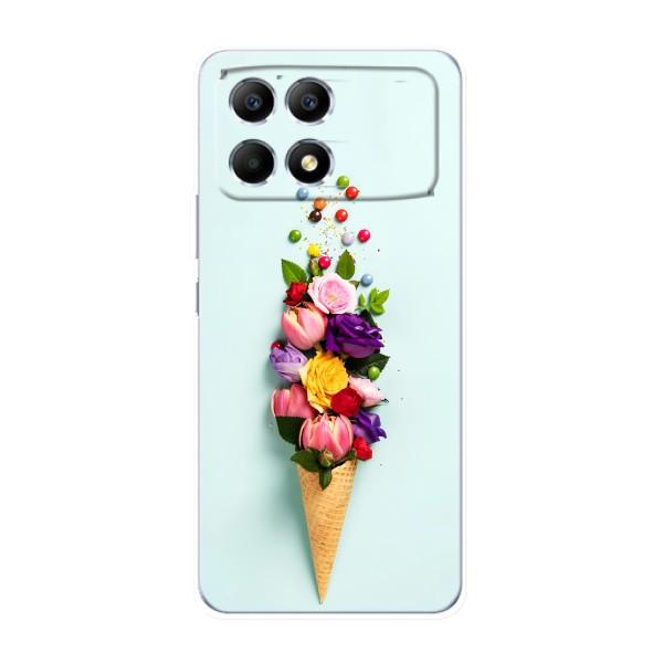 Чохли з тематикою "КВІТИ" на Xiaomi POCO F6 – Квітка-морозиво