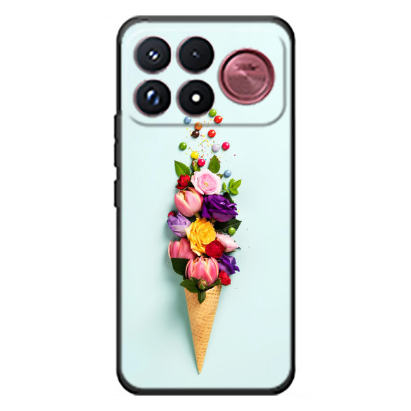 Чохли з тематикою "КВІТИ" на Xiaomi Poco F9 Ultra – Квітка-морозиво