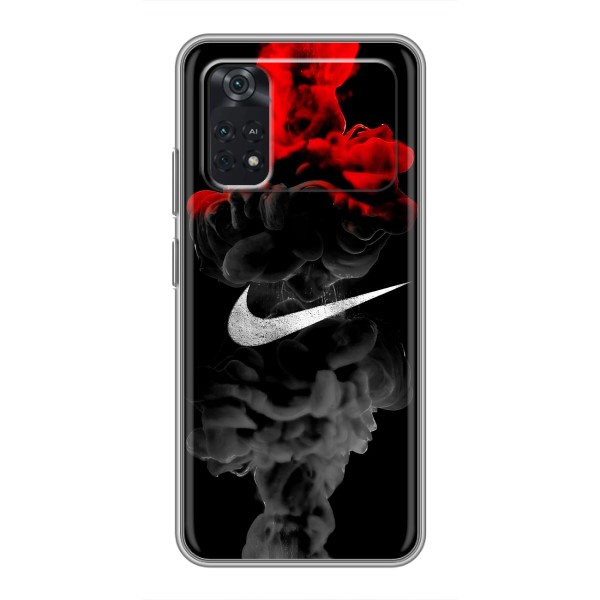 Чехол с логотипом Найк на Xiaomi POCO M4 Pro 5G – Найк на черном