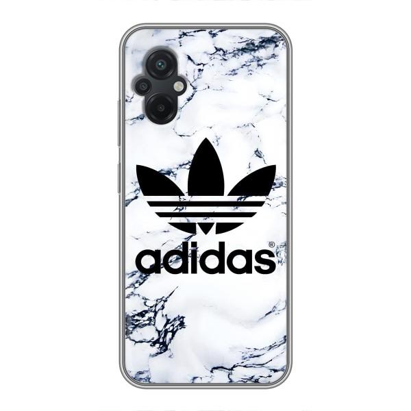 Чохли Адидас для Xiaomi POCO M5 (AlphaPrint) – Адідас на мраморі