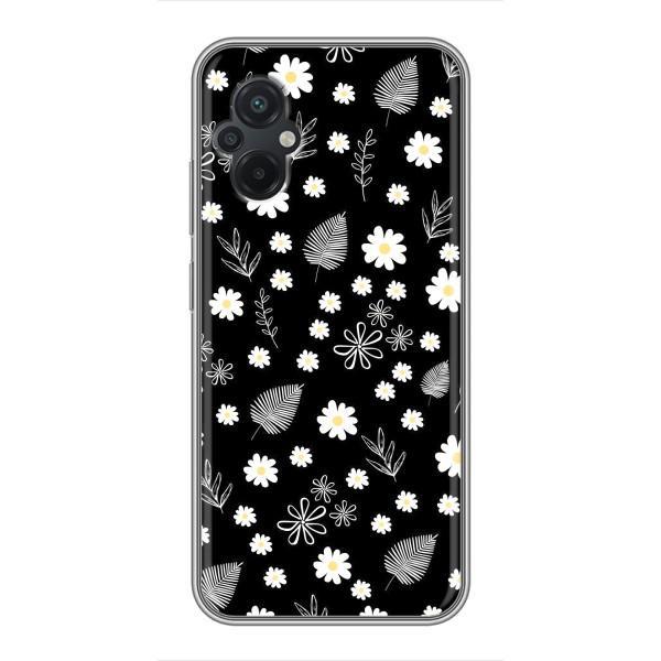 Чохли з тематикою "КВІТИ" на Xiaomi POCO M5 – цвітіння на чорному