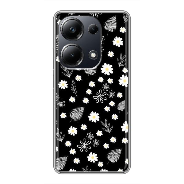 Чохли з тематикою "КВІТИ" на Xiaomi POCO M6 Pro – цвітіння на чорному