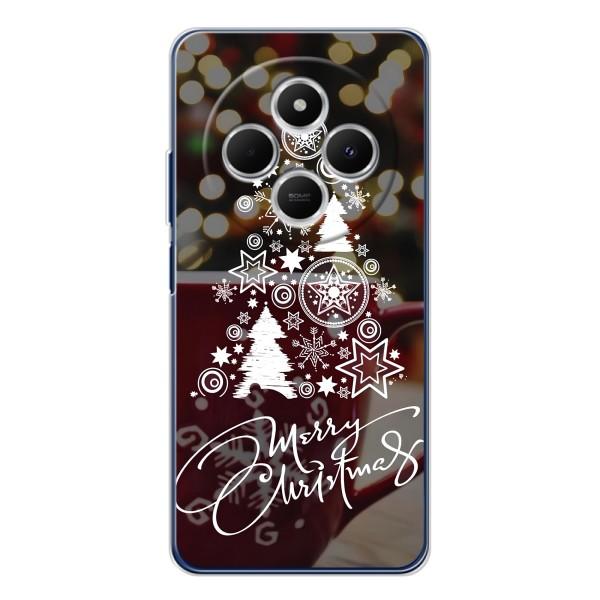 Рождественские Чехлы для Xiaomi POCO M7 (VPrint) – Елочка узорная
