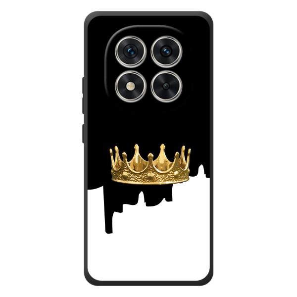 Чехол (Корона на чёрном фоне) для Xiaomi Poco M8 Про – Золотая корона