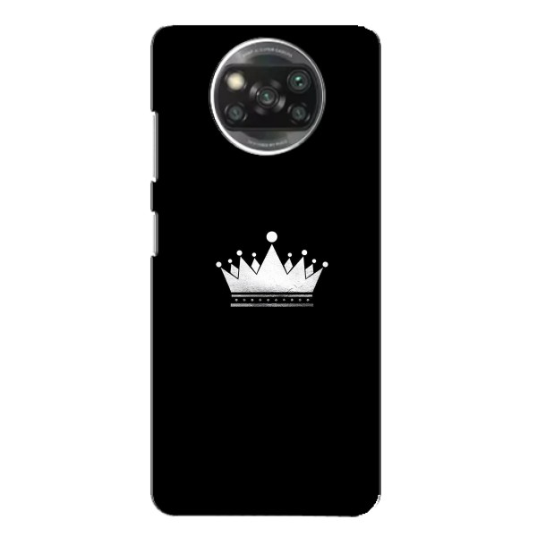 Чехол (Корона на чёрном фоне) для Xiaomi Poco X3 Pro – Белая корона