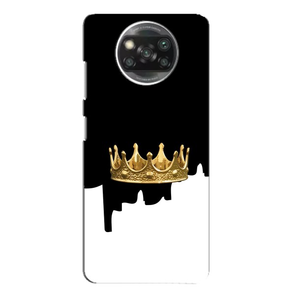 Чехол (Корона на чёрном фоне) для Xiaomi Poco X3 Pro – Золотая корона