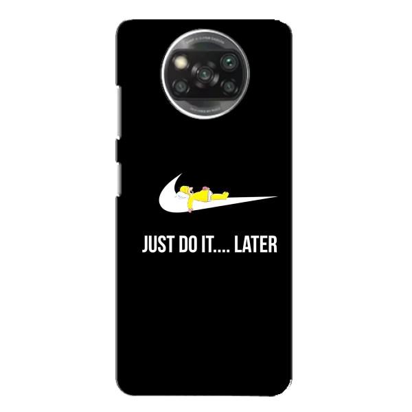 Чехол с логотипом Найк на Xiaomi POCO X3 Pro – Nike just do it