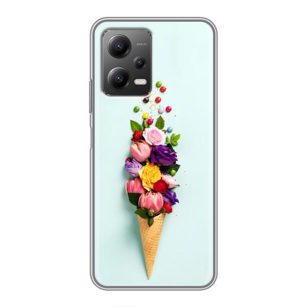 Чехлы с тематикой "ЦВЕТЫ" на Xiaomi POCO X5 (5G) – Цветок-мороженное