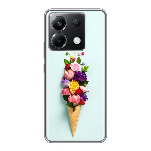 Чехлы с тематикой "ЦВЕТЫ" на Xiaomi POCO X6 5G – Цветок-мороженное
