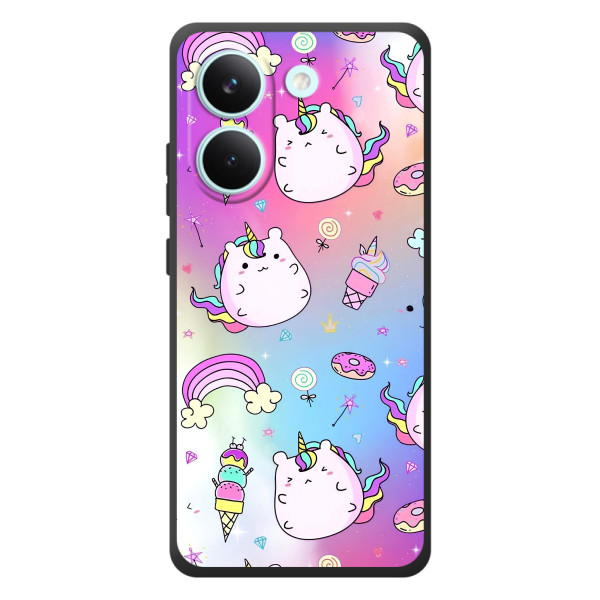 Чохол Unicorn на Xiaomi Poco X8 Pro – Веселка і Єдинорог