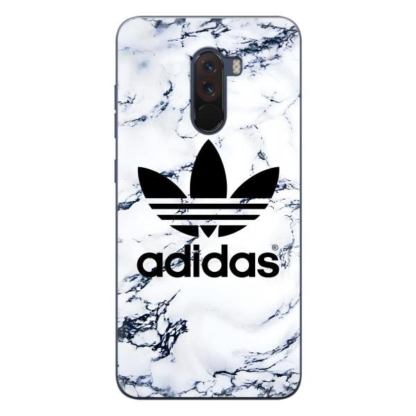 Чехлы Адидас для Xiaomi POCO F1 (AlphaPrint) – Адидас на мраморе