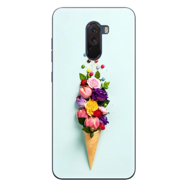 Чехлы с тематикой "ЦВЕТЫ" на Xiaomi POCO F1 – Цветок-мороженное
