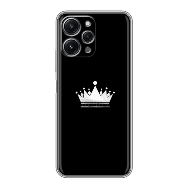Чохол (Корона на чорному фоні) для Редмі 12 (5G) – Біла корона