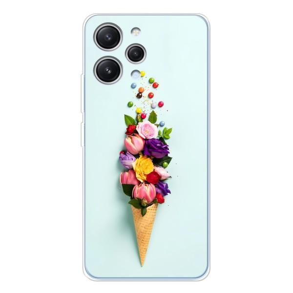 Чохли з тематикою "КВІТИ" на Xiaomi Redmi 12 – Квітка-морозиво