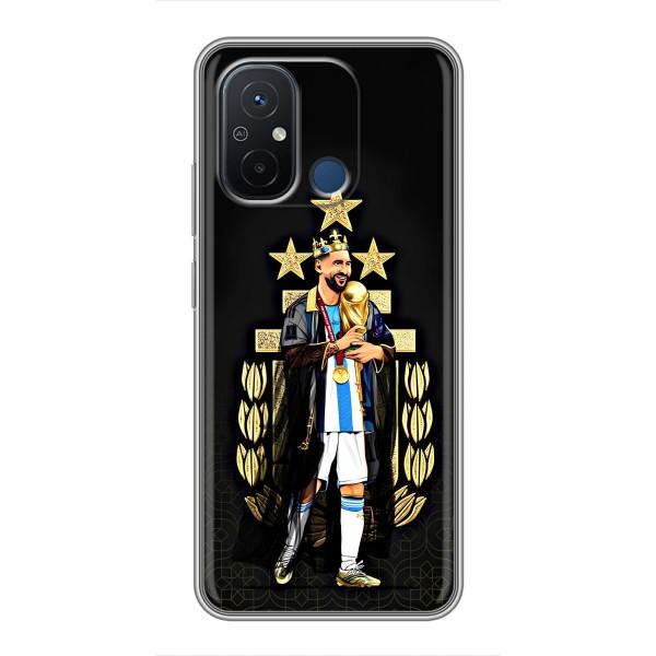 Чехлы для Xiaomi Redmi 12C (Leo чемпион) (AlphaPrint) – Месси Король