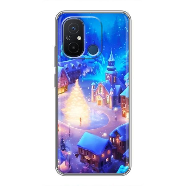Рождественские Чехлы для Xiaomi Redmi 12C (VPrint) – Рождественский город