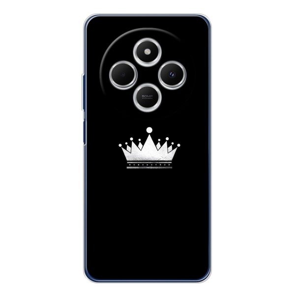 Чохол (Корона на чорному фоні) для Редмі 14R 5G – Біла корона