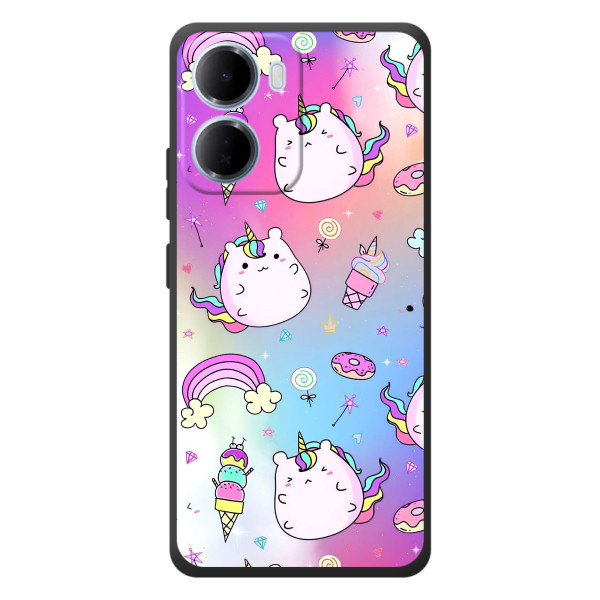 Чохол Unicorn на Xiaomi Redmi 15a – Веселка і Єдинорог