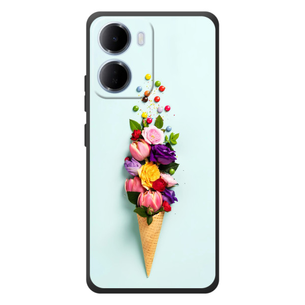 Чохли з тематикою "КВІТИ" на Xiaomi Redmi 15a – Квітка-морозиво