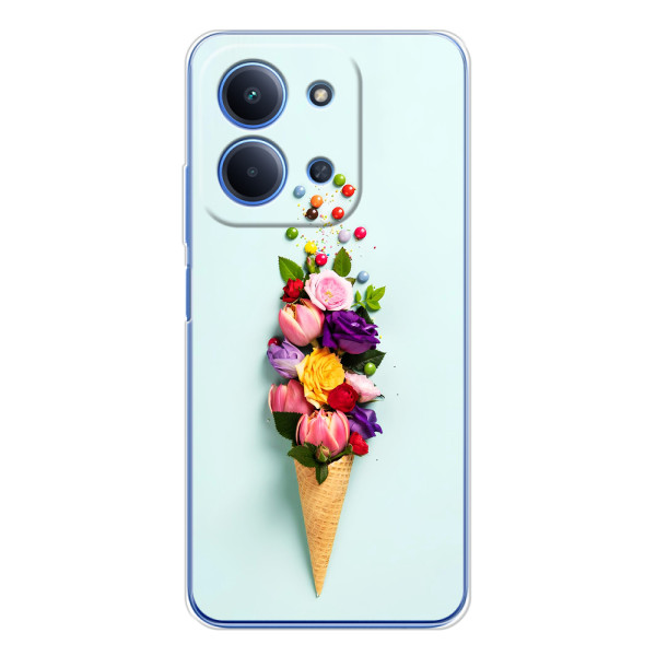 Чехлы с тематикой "ЦВЕТЫ" на Xiaomi Redmi 15C 5g – Цветок-мороженное