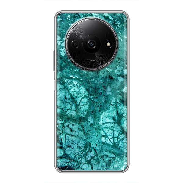 Мраморный чехол на Xiaomi Redmi A3 (VPrint) – Зеленый мрамор