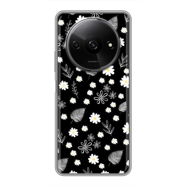 Чехлы с тематикой "ЦВЕТЫ" на Xiaomi Redmi A3 – цветение на чорном