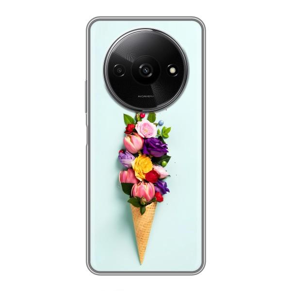 Чехлы с тематикой "ЦВЕТЫ" на Xiaomi Redmi A3 – Цветок-мороженное