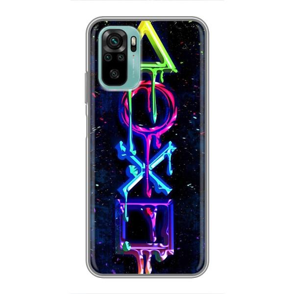 Чехлы с тематикой Киберспорт для Xiaomi Redmi Note 10 (VPrint) – Pleystation лого