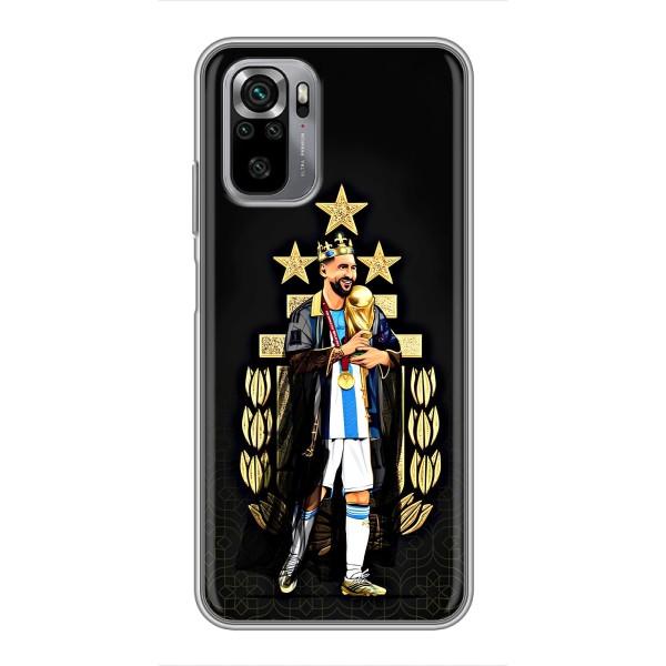 Чехлы для Xiaomi Redmi Note 10S (Leo чемпион) (AlphaPrint) – Месси Король