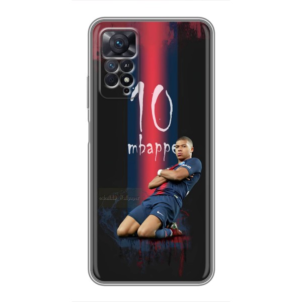 Чехол (TPU) с Футболистом на Xiaomi Redmi Note 11 Pro – MBAPPE 10