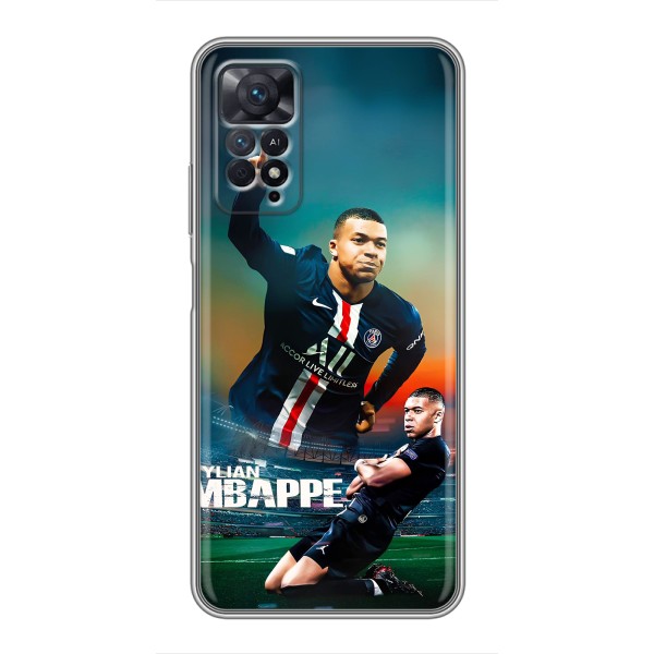 Чехол (TPU) с Футболистом на Xiaomi Redmi Note 11 Pro – MBAPPE