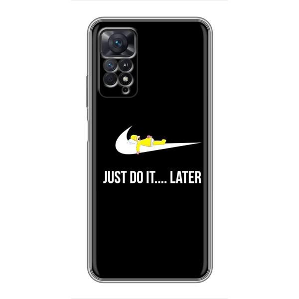 Чехол с логотипом Найк на Xiaomi Redmi Note 11 Pro – Nike just do it
