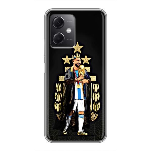 Чехлы для Xiaomi Redmi Note 12 (5G) (Leo чемпион) (AlphaPrint) – Месси Король