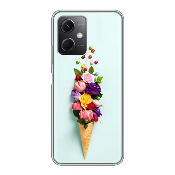 Чехлы с тематикой "ЦВЕТЫ" на Xiaomi Redmi Note 12 (5G) – Цветок-мороженное