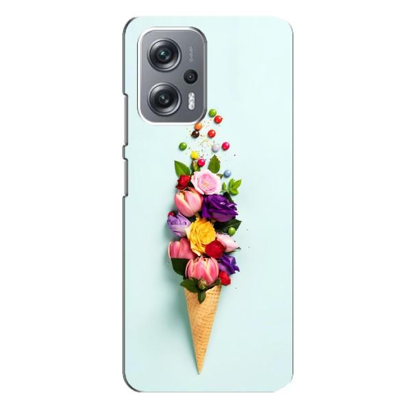 Чехлы с тематикой "ЦВЕТЫ" на Xiaomi Redmi Note 12 Pro (5g) – Цветок-мороженное