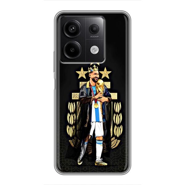 Чехлы для Xiaomi Redmi Note 13 (5G) (Leo чемпион) (AlphaPrint) – Месси Король