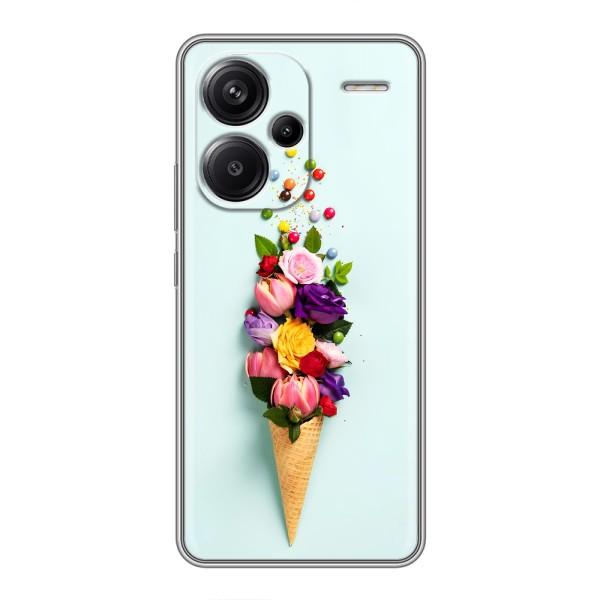 Чехлы с тематикой "ЦВЕТЫ" на Xiaomi Redmi Note 13 Pro Plus – Цветок-мороженное