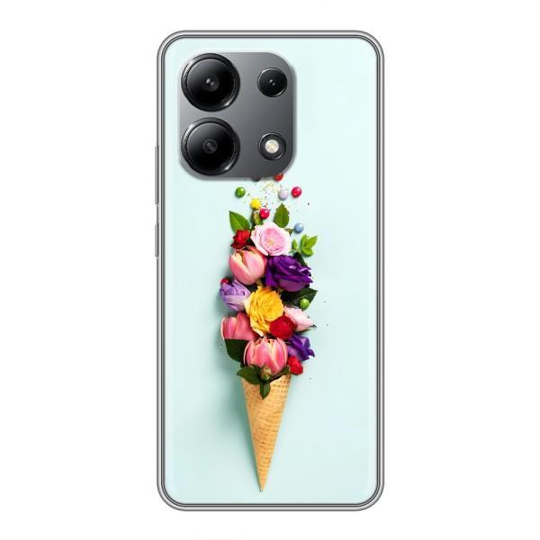 Чехлы с тематикой "ЦВЕТЫ" на Xiaomi Redmi Note 13 (4G) – Цветок-мороженное