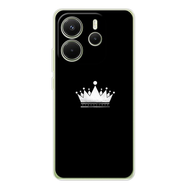 Чехол (Корона на чёрном фоне) для Редми Нот 14 4G – Белая корона