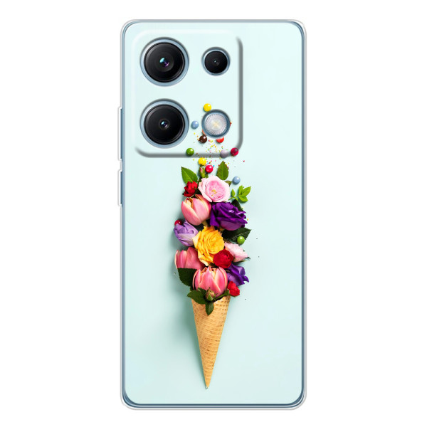 Чехлы с тематикой "ЦВЕТЫ" на Xiaomi Redmi Note 14S – Цветок-мороженное