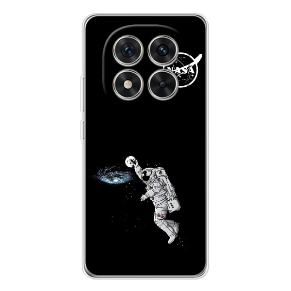 Силиконовый бампер с принтом "Наса" на Xiaomi Redmi Note 15 Pro Plus – Космонавт баскетболист