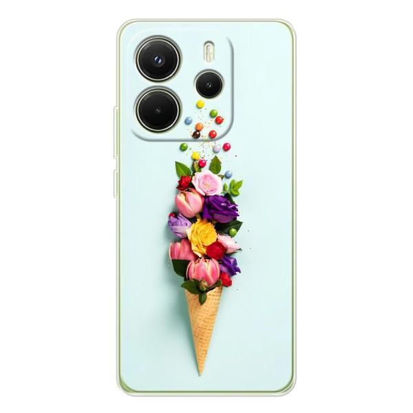 Чохли з тематикою "КВІТИ" на Xiaomi Redmi Note 15 – Квітка-морозиво