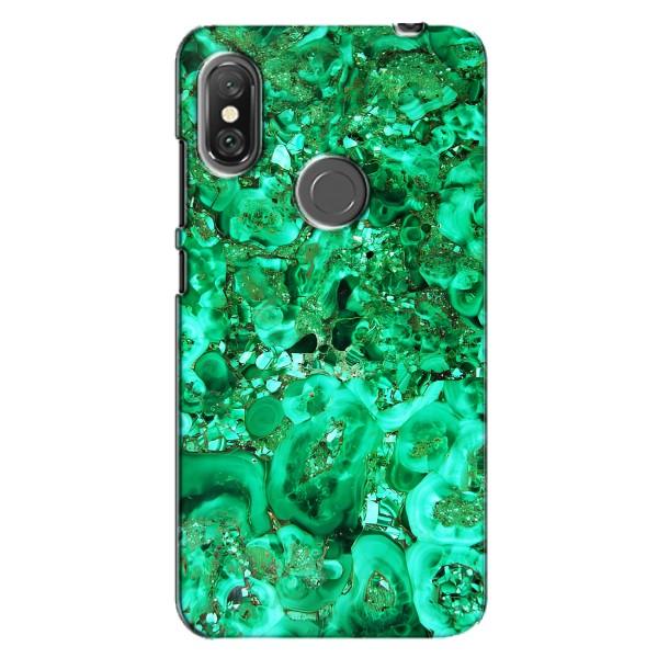 Мраморный чехол на Xiaomi Redmi Note 6 Pro (VPrint) – Салатный Мрамор